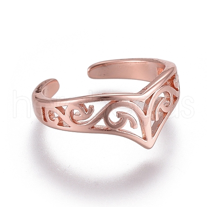 Adjustable Brass Toe Rings RJEW-EE0002-10RG-1