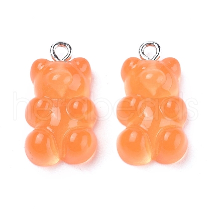 Resin Pendants RESI-WH0008-09D-1