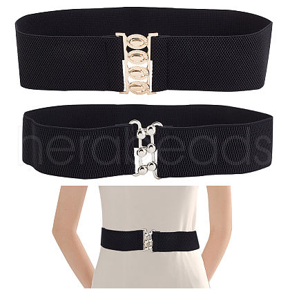 WADORN 2Pcs 2 Styles Polyester Elastic Corset Belts AJEW-WR0002-19A-1