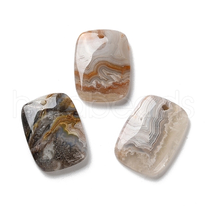 Natural Mexican Agate Pendants G-B123-06F-1