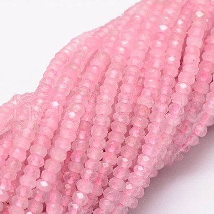 Dyed Natural Malaysia Jade Rondelle Beads Strands X-G-E316-2x4mm-32-1