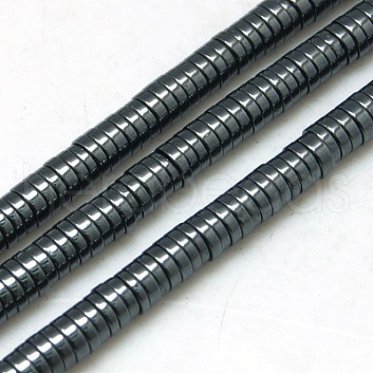 Non-magnetic Synthetic Hematite Beads Strands G-K011-6x1mm-04-1