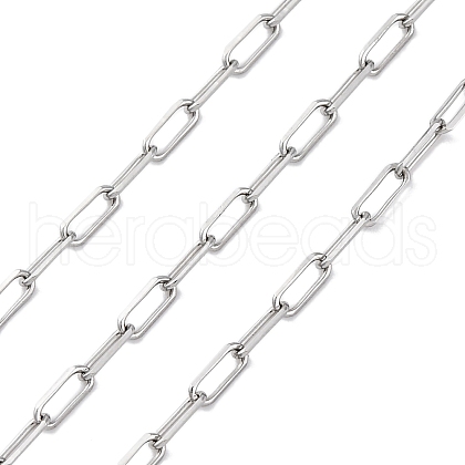 304 Stainless Steel Paperclip Chains CHS-M009-06P-01-1