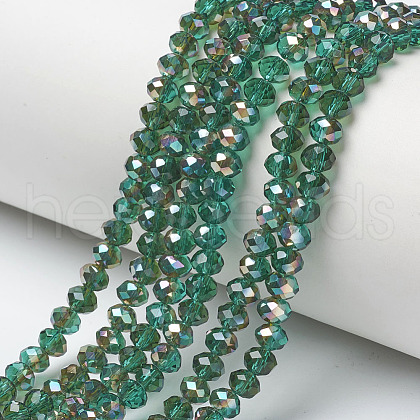 Electroplate Glass Beads Strands EGLA-A034-T8mm-J01-1