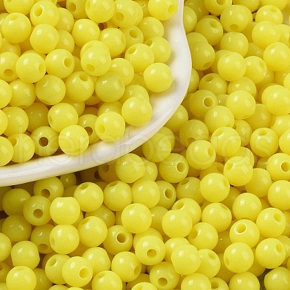 Opaque Acrylic Beads SACR-A007-01C-09-1