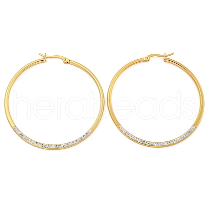 PVD Vacuum Plating 202 Stainless Steel Hoop Earrings EJEW-H003-43G-03-1