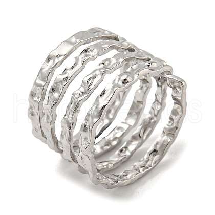 Non-Tarnish 304 Stainless Steel Wide Band Ring RJEW-C067-08P-1