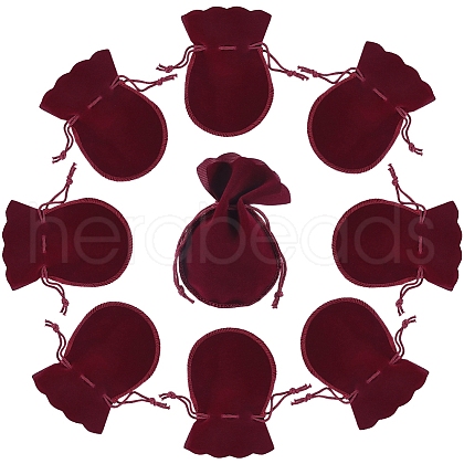 Beebeecraft 20Pcs Gourd Velvet Drawstring Bags TP-BBC0001-07B-05-1