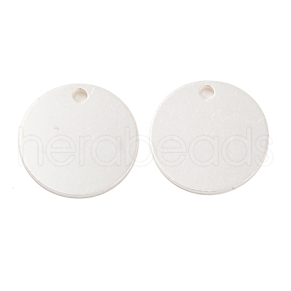 925 Sterling Silver Blank Flat Round Charms STER-F057-01S-01-1