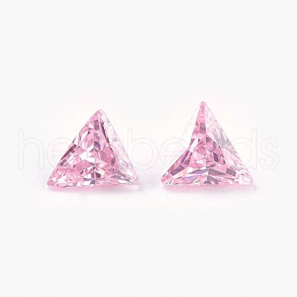 Cubic Zirconia Pointed Back Cabochons ZIRC-WH0001-A02-1
