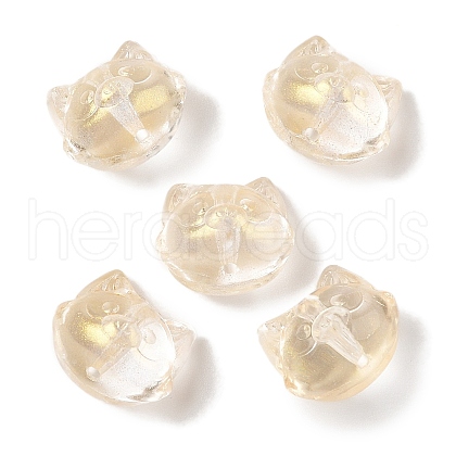 Transparent Spray Paint Glass Beads GLAA-Z011-09H-1