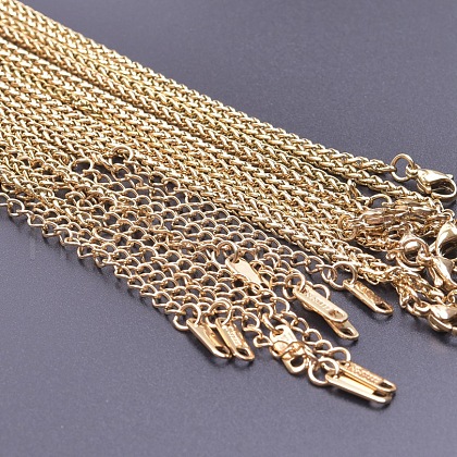 2.5mm Stainless Steel Wheat Chain Necklaces AL4301-2-1