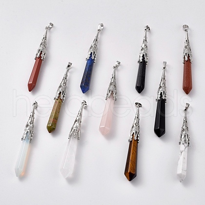 Natural & Synthetic Mixed Stone Big Pendants G-G797-05P-1