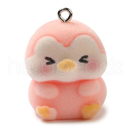 Flocking Resin Pendants RESI-D072-03F-1