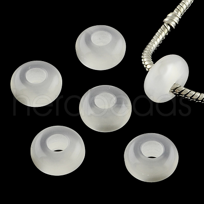 Imitation Cat Eye Resin European Beads RPDL-S001-12-1
