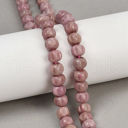 Natural Rhodonite Beads Strands G-Z080-B19-8x6mm-1