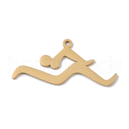 304 Stainless Steel Pendants STAS-B062-10G-1