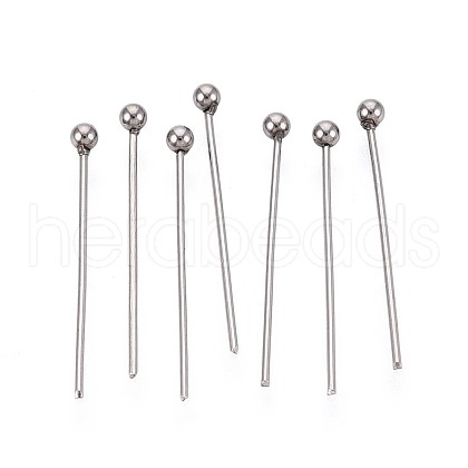 304 Stainless Steel Head Pins STAS-T065-20mm-20P-1