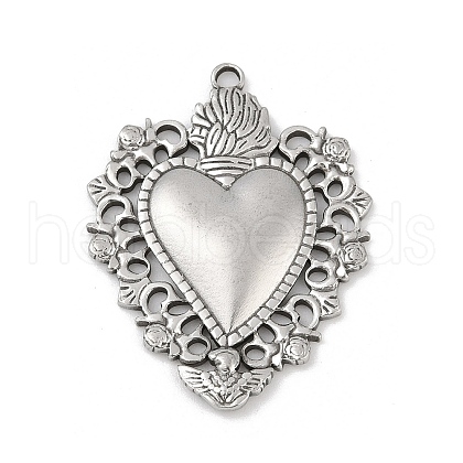 304 Stainless Steel Pendants STAS-D366-05C-P-1
