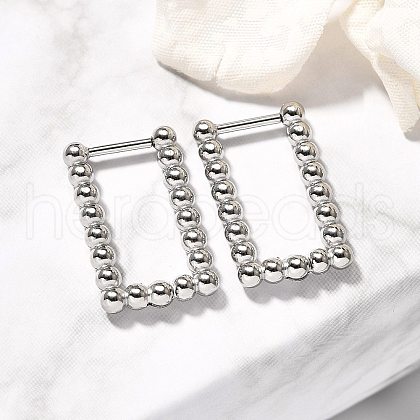 304 Stainless Steel Hoop Earrings for Women EJEW-M068-08A-P-1