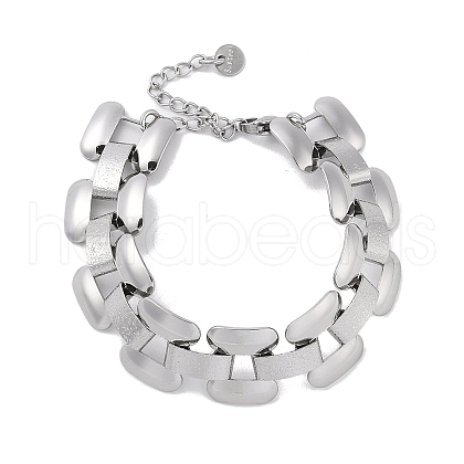 Non-Tarnish 304 Stainless Steel Panther Chain Bracelets for Women Men BJEW-Q343-01P-1