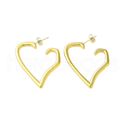Ion Plating(IP) 304 Stainless Steel Stud Earrings EJEW-H009-01G-06-1