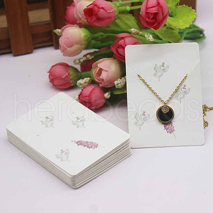 Rectangle Paper Necklace Display Cards CDIS-C004-05B-1