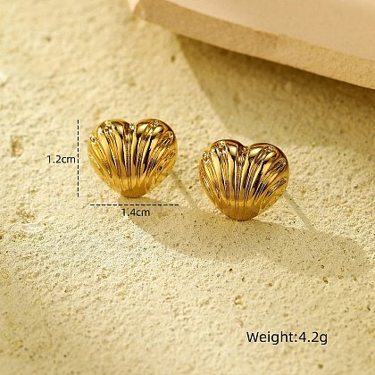 304 Stainless Steel Stud Earrings EJEW-S230-01G-1