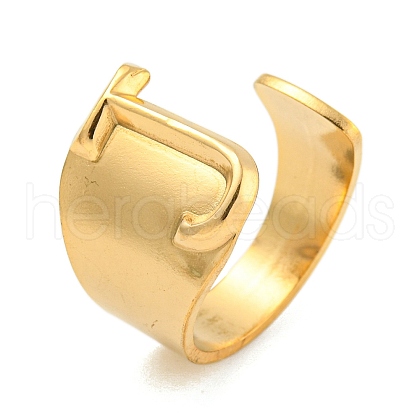 PVD Vacuum Plating 201 Stainless Steel Cuff Rings RJEW-Z032-01G-J-1