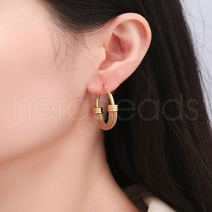 201 Stainless Steel Hoop Earrings FS-WG3CD11-01-1