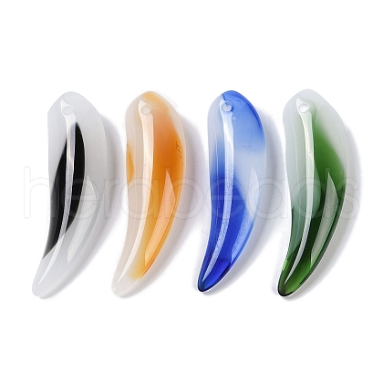 Transparent Spray Painted Glass Pendants GLAA-S202-02-1
