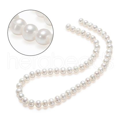 Natural Cultured Freshwater PearlBeads Strands PEAR-E002-04-01-1