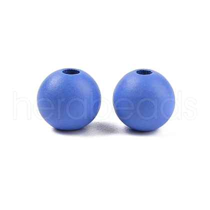 Wood European Beads WOOD-M014-01O-1