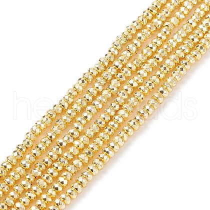 Electroplate Non-magnetic Synthetic Hematite Beads Strands G-L485-06A-G-1