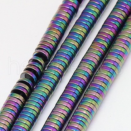 Electroplate Non-magnetic Synthetic Hematite Beads Strands G-J164A-4mm-03-1