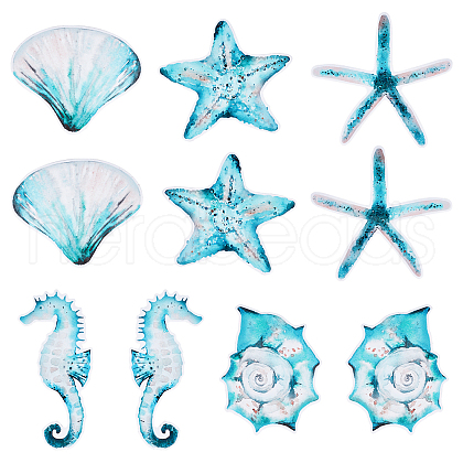 Ocean Theme Waterproof PVC Plastic Stickers DIY-WH0029-65-1