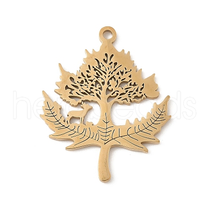 304 Stainless Steel Pendants STAS-V016-15G-1