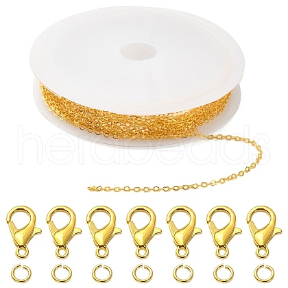 DIY Chain Bracelet Necklace Making Kit DIY-YW0007-05G-1