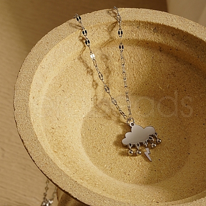Non-Tarnish Stainless Steel Pendant Necklaces OF5364-2-1