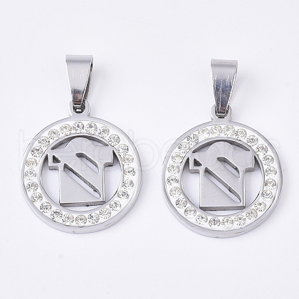 201 Stainless Steel Pendants STAS-N089-26P-1