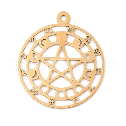 201 Stainless Steel Pendants STAS-Z109-02G-1-1