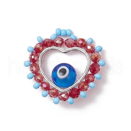 Glass Beads Pendants PALLOY-MZ00654-04-1