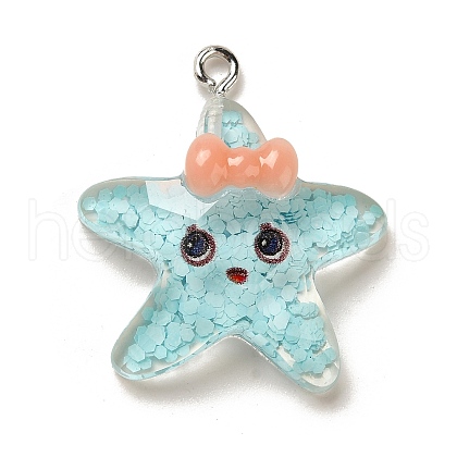 Marine Animal Series Resin Pendants RESI-Q012-01B-02-1