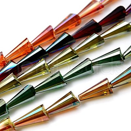Electorplated Glass Beads EGLA-E001-M-1