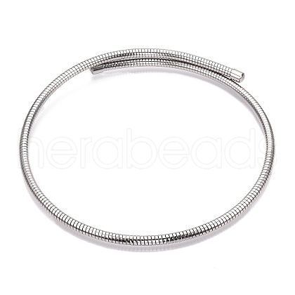 Iron Round Snake Chains Choker Necklaces NJEW-T016-01P-1