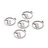 201 Stainless Steel Laser Cut Pendants STAS-S105-T901-1S-3