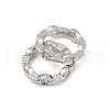 Brass Clear Cubic Zirconia Bead Frame KK-D375-33P-2