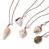 Mother's Day Jewellery 5Pcs 5 Styles Summer Beach Natural Cultured Freshwater Pearl & Natural Shell Pendant Necklaces NJEW-JN05098-1