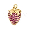 Brass Micro Pave Cubic Zirconia Pendants KK-F895-17A-G-1