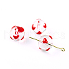 10Pcs Transparent Glass Enamel Beads GLAA-CJ0001-94-3